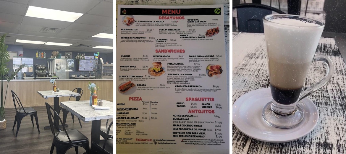 Belly Fuel Restaurant Menu